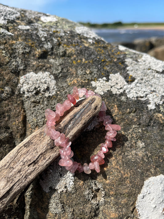 Jordgubbskvarts - Armband