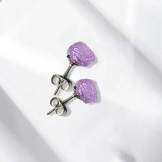 Amethyst Stud Earrings