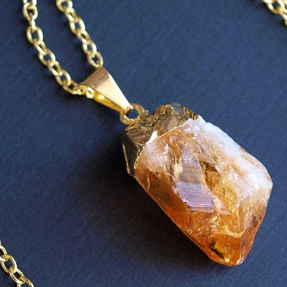 Raw Citrine Pendant