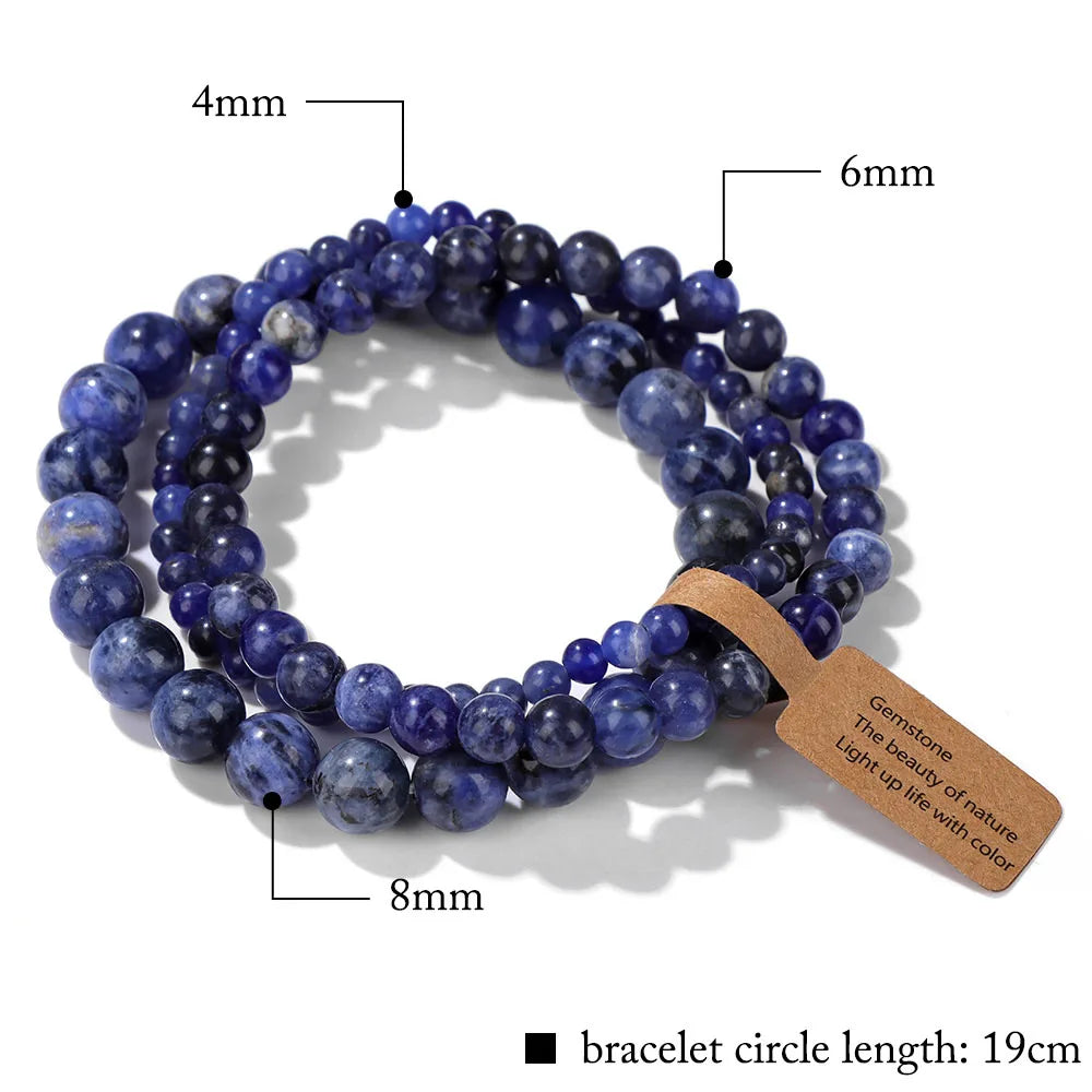 Natural Stone Bracelet Set Of 3