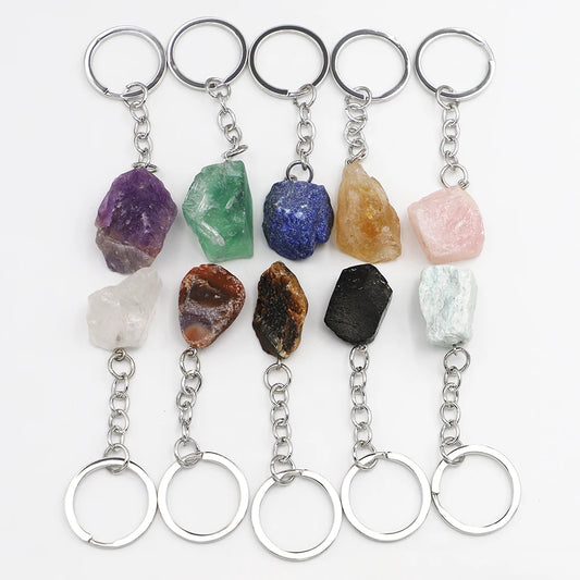 Gemstone Quartz Keychain